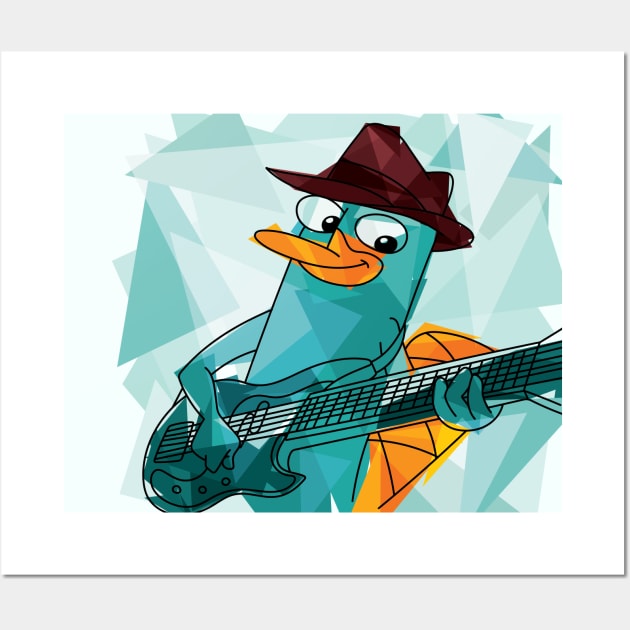 Perry the RockaPuss Wall Art by polliadesign